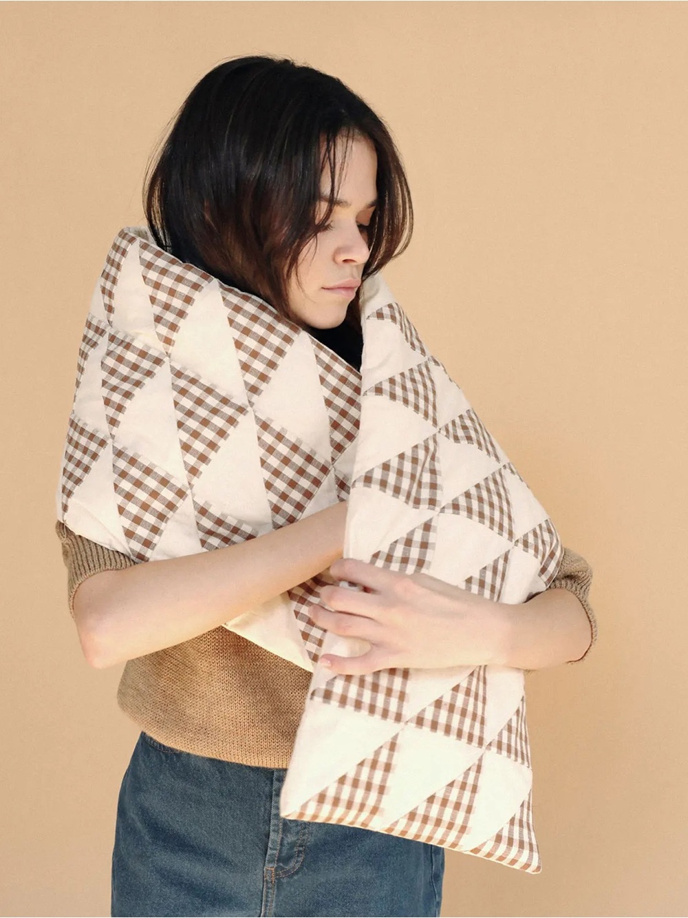 Loeffler Randall // NWT Caine Quilted Gingham Patchwork Scarf